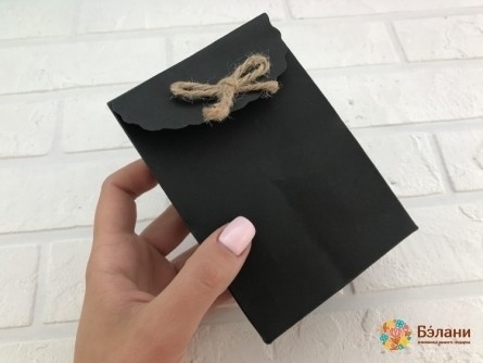 Крафт пакет на липучке XS черный