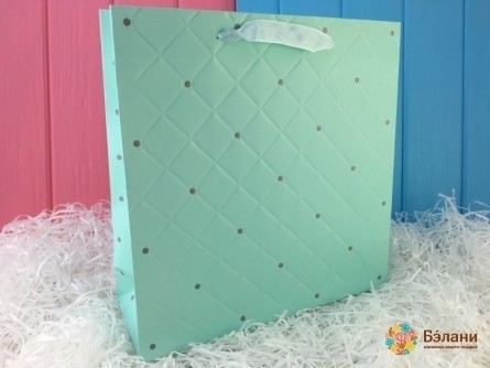 Подарочный пакет "Divan" мятный L