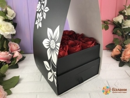 Коробока под руку "С ящичком" черная