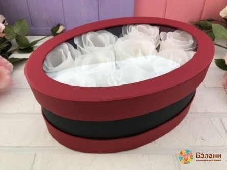 Овальная коробка "Mirror Oval" красная