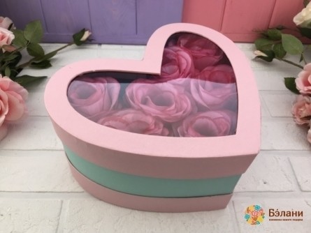 Коробка в форме сердца "Heart twist" пудра