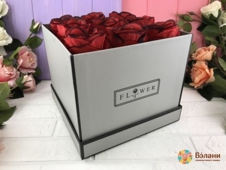 Коробка "Flower" серая