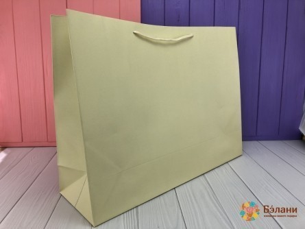 Подарочный пакет "One color" желтый XL