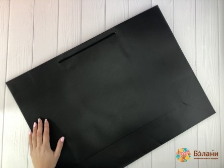 Подарунковий пакет "One color" чорний XL