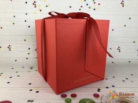 Коробка для цветов "Imperial" красная