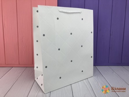 Подарочный пакет "Divan" S белый