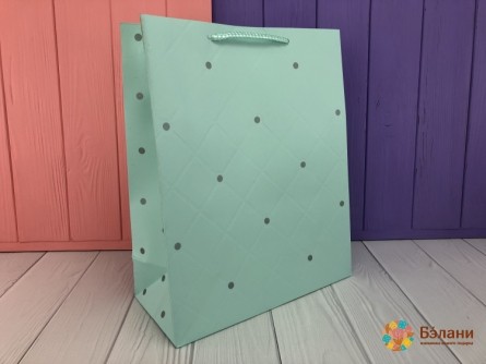 Подарочный пакет "Divan" S мятный