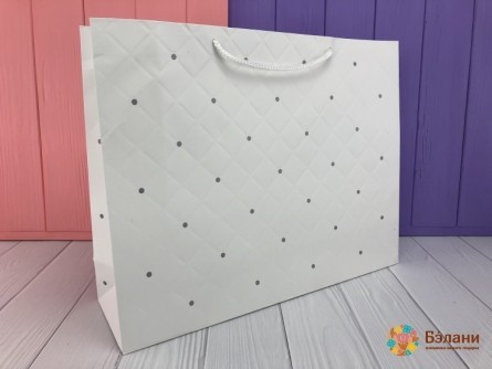 Подарочный пакет "Divan" L белый
