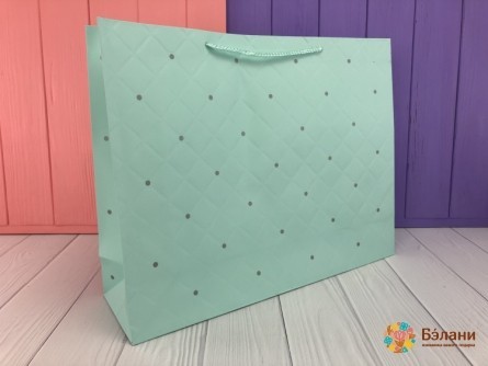 Подарочный пакет "Divan" L мятный