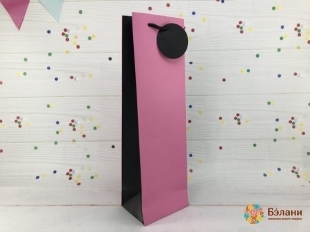 Пакет под бутылку "The color" розовый