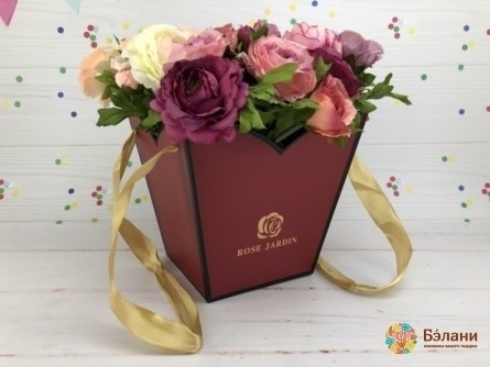 Коробка для цветов "Rose Jardin" красная