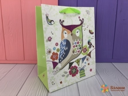 Подарочный пакет "Animals" совушка S