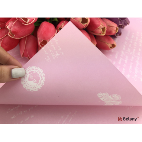 Бумага для цветов "Letter" розовая