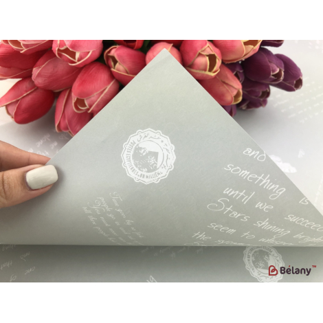 Бумага для цветов "Letter" серая