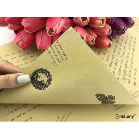 Бумага для цветов "Letter" крафт