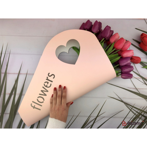 Пакет для цветов "Flowers" розовый