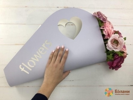Пакет для цветов "Flowers" сиреневый