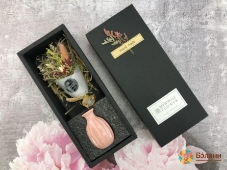 Букет комплимент "With vase" розовый