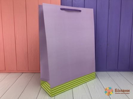 Подарочный пакет "Color and Line" лиловый L