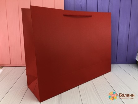 Подарочный пакет "One color" красный XL