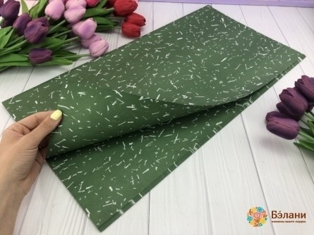 Бумага для цветов "Wheat" зеленая