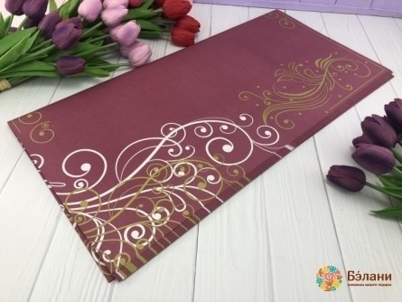 Бумага для цветов "Swirl" марсала