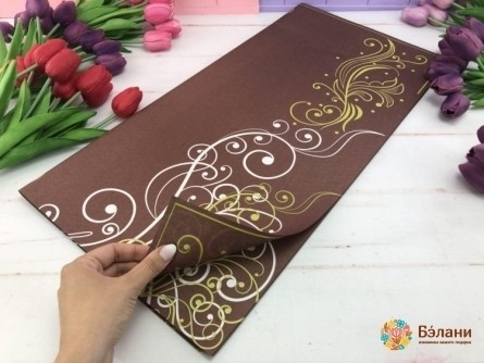 Бумага для цветов "Swirl" шоколадная
