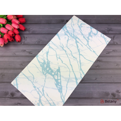 Бумага для цветов "Мрамор" бело-голубая