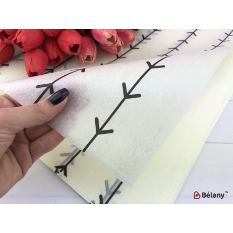 Ламинированный фетр "Стрелочки" черная