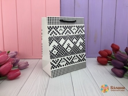 Подарункові пакети "Візерунки" чорний S