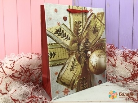 Новогодний пакет «Ribbon» L