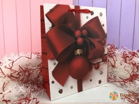 Новогодний пакет «Ribbon» L