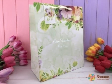 Подарочный пакет "Vintage flowers" S