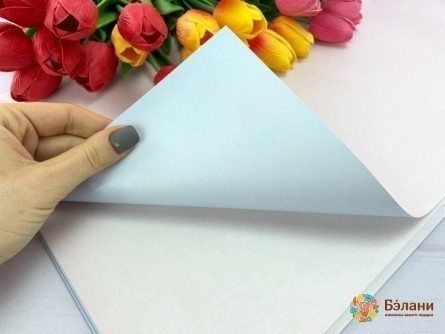 Бумага для цветов "двухсторонняя" бледно-розово-голубая