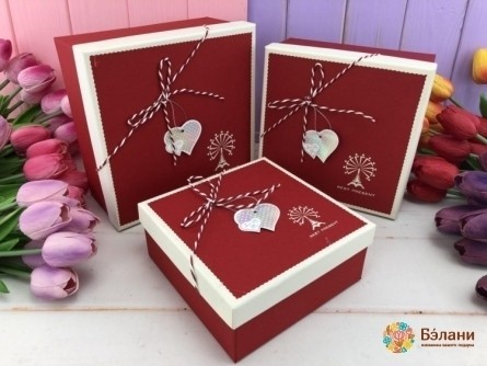 Подарочная коробка "Best present" красная