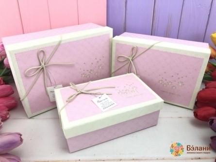 Подарункова коробка "Кульбаби" рожева