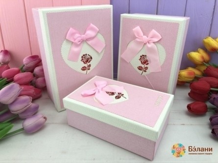 Подарочная коробка "Happy Rose" розовая