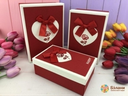 Подарочная коробка "Happy Rose" красная