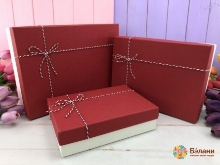 Подарочная коробка "Текстура" красная