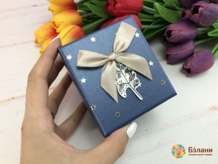 Коробка для часов "Gold stars" синяя
