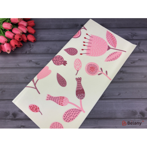 Ламінований фетр "Flowers" рожева