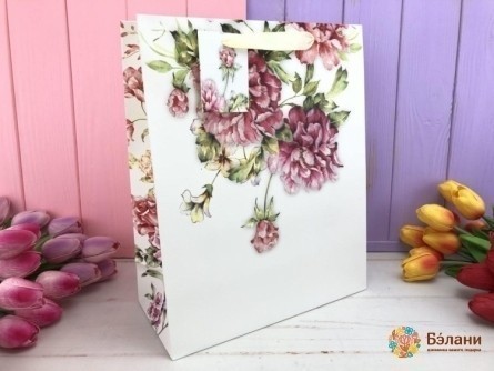 Подарочный пакет "Flowers" L