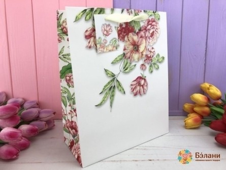 Подарочный пакет "Flowers" L