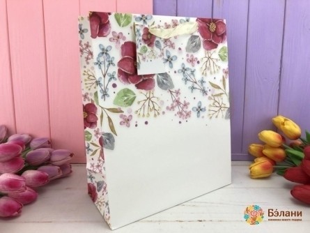 Подарочный пакет "Flowers" M
