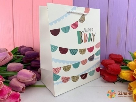 Подарочный пакет "Birthday" треугольники S
