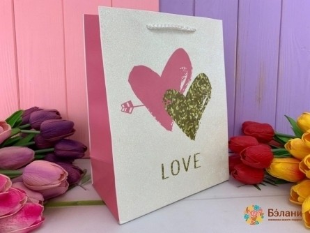 Подарочный пакет "YouAndMe" два сердца S