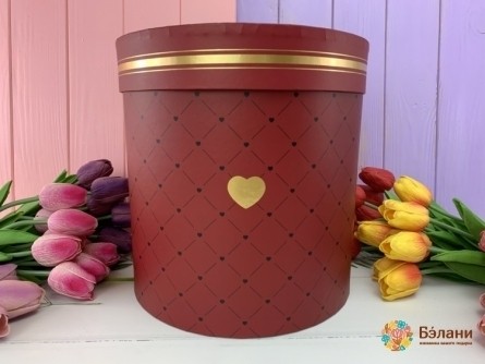 Круглая коробка "Love cube" красная