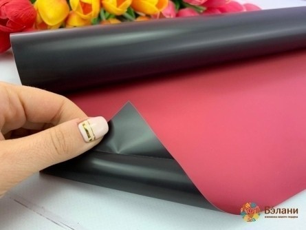 Калька рулонная "Двухсторонняя" черно-красная