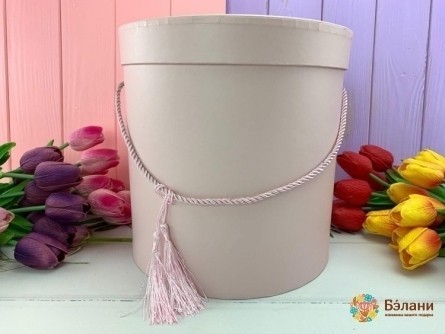 Круглая коробка "Matte" розовая