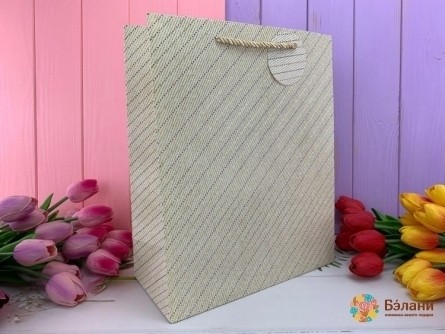 Подарочный пакет "Neutral" бежевый M